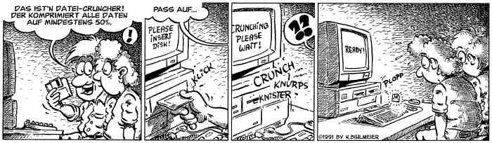 Anfang der 1990’er Jahre hat Karl Bihlmeier eine Comicfigur entwickelt, die bei Amiga Fans zum Kult wurde.<br>Es war „Hermann der User“, er beschäftigt sich mit den typischen Problemen eines Computer-Nerd in und mit seinem Umfeld.<br>Veröffentlicht wurden diese unter anderem im „Amiga Magazin“ des Markt & Technik Verlags.<br>Vielen Dank an Karl Bihlmeier für die Erlaubnis zur Veröffentlichung 😉<br>