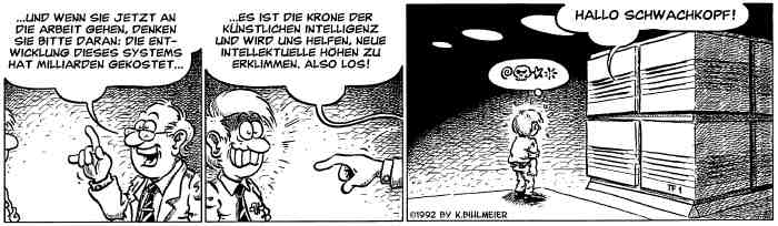 Anfang der 1990’er Jahre hat Karl Bihlmeier eine Comicfigur entwickelt, die bei Amiga Fans zum Kult wurde.<br>Es war „Hermann der User“, er beschäftigt sich mit den typischen Problemen eines Computer-Nerd in und mit seinem Umfeld.<br>Veröffentlicht wurden diese unter anderem im „Amiga Magazin“ des Markt & Technik Verlags.<br>Vielen Dank an Karl Bihlmeier für die Erlaubnis zur Veröffentlichung 😉<br>