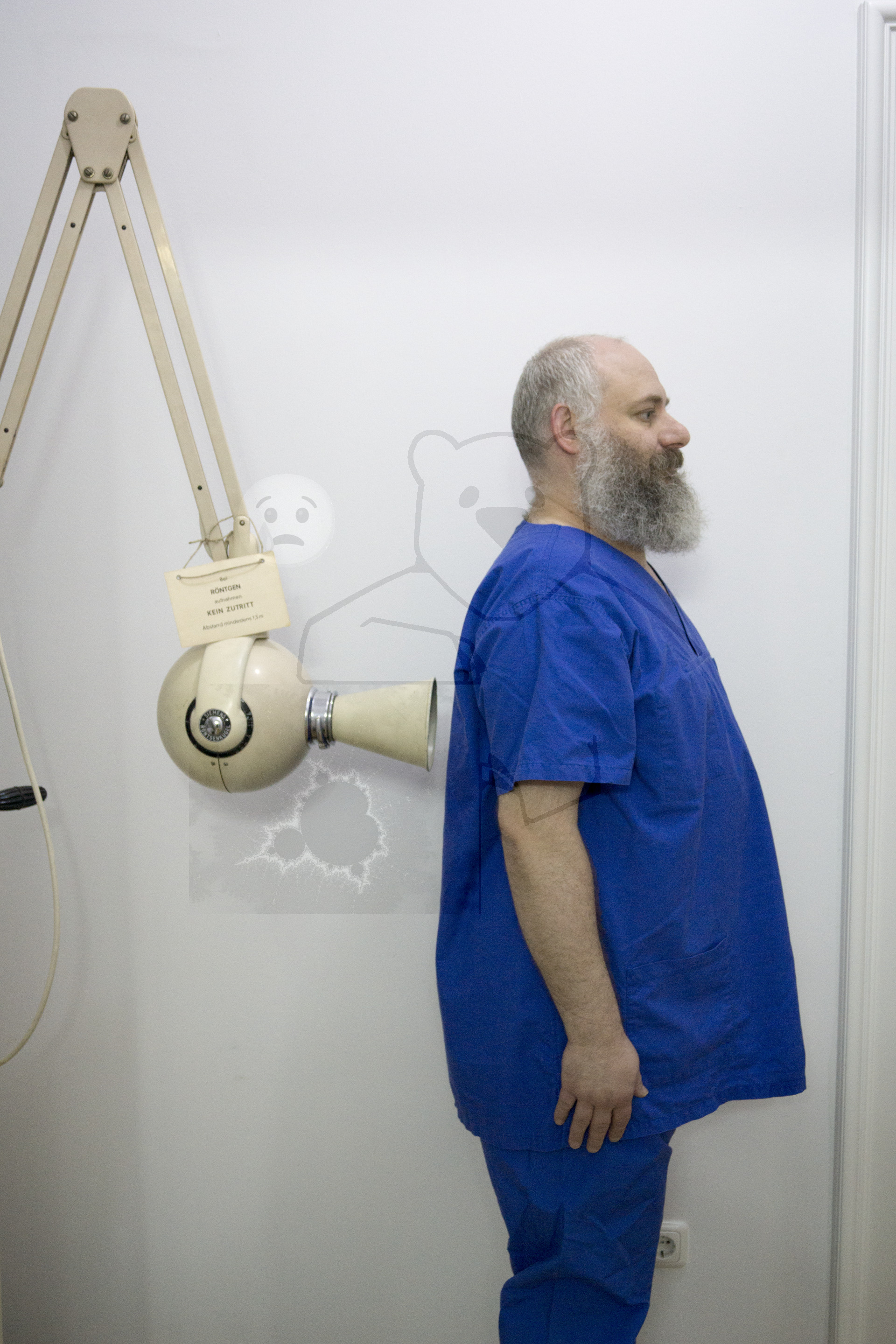 Röntgenschirm um 1905, Nachgestellte Anwendung