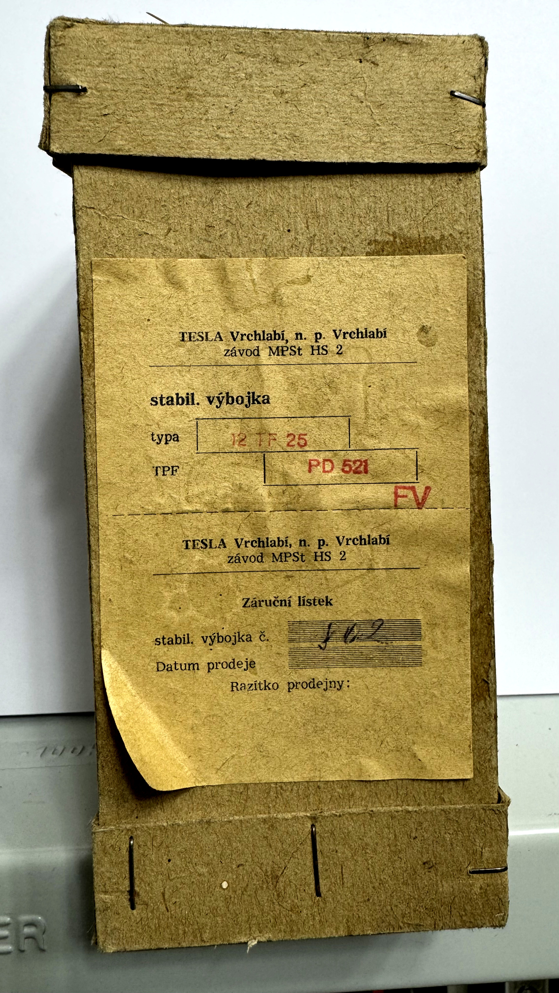 Röhre 12TF25 #4566 Verpackung Bild 1