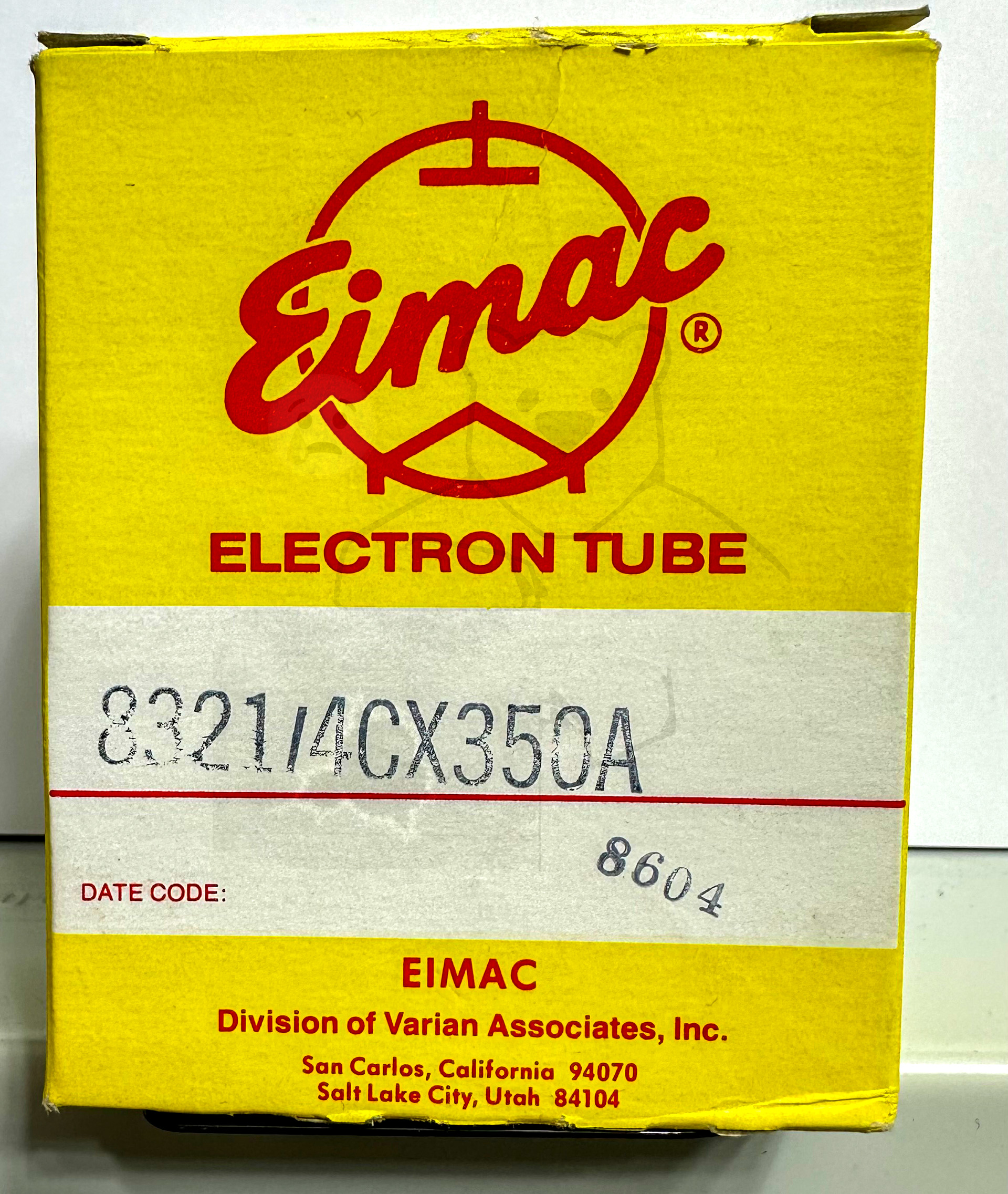 Röhre 4CX350A #8499 Verpackung Bild 1