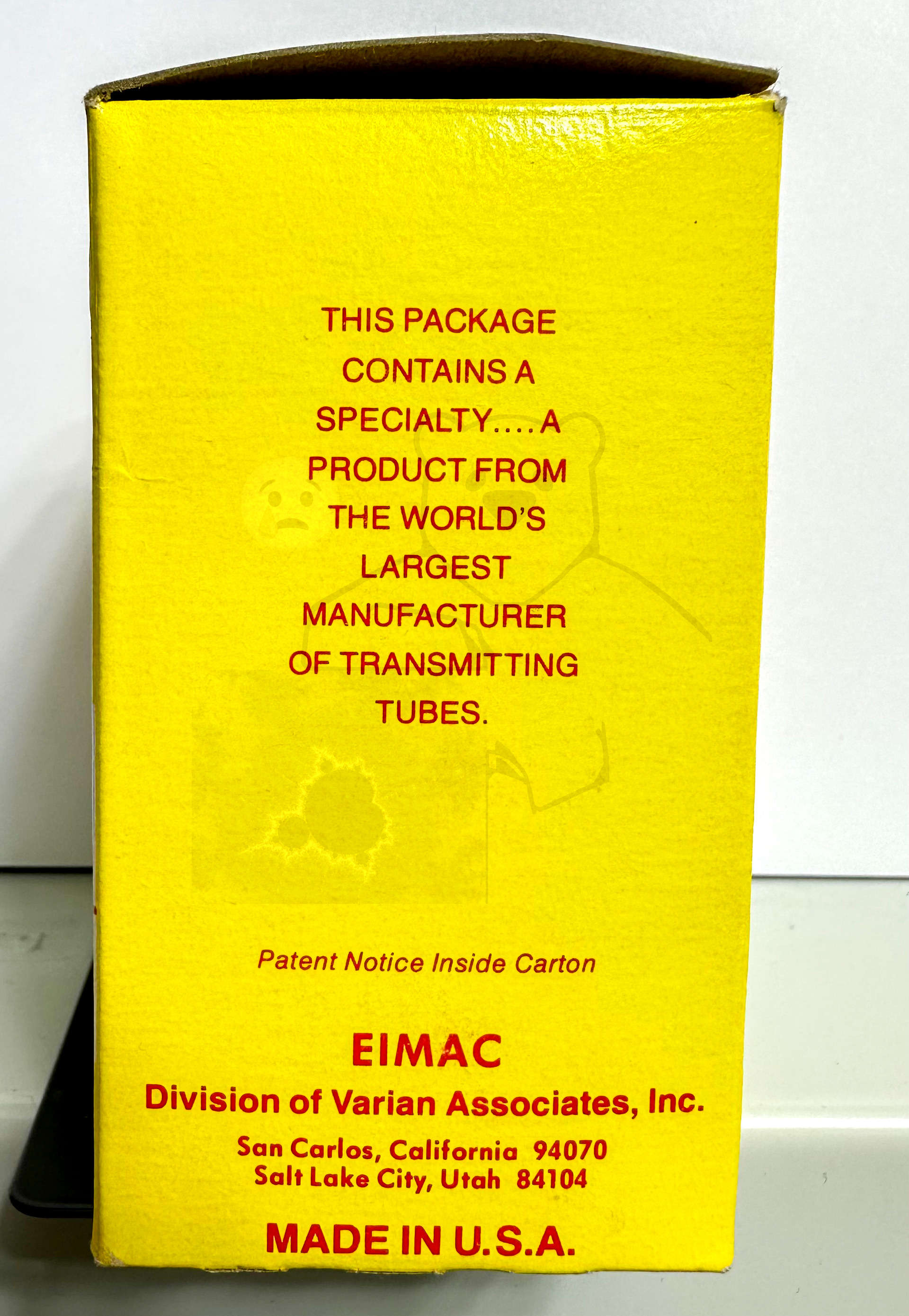 Röhre 4CX350A #8499 Verpackung Bild 2
