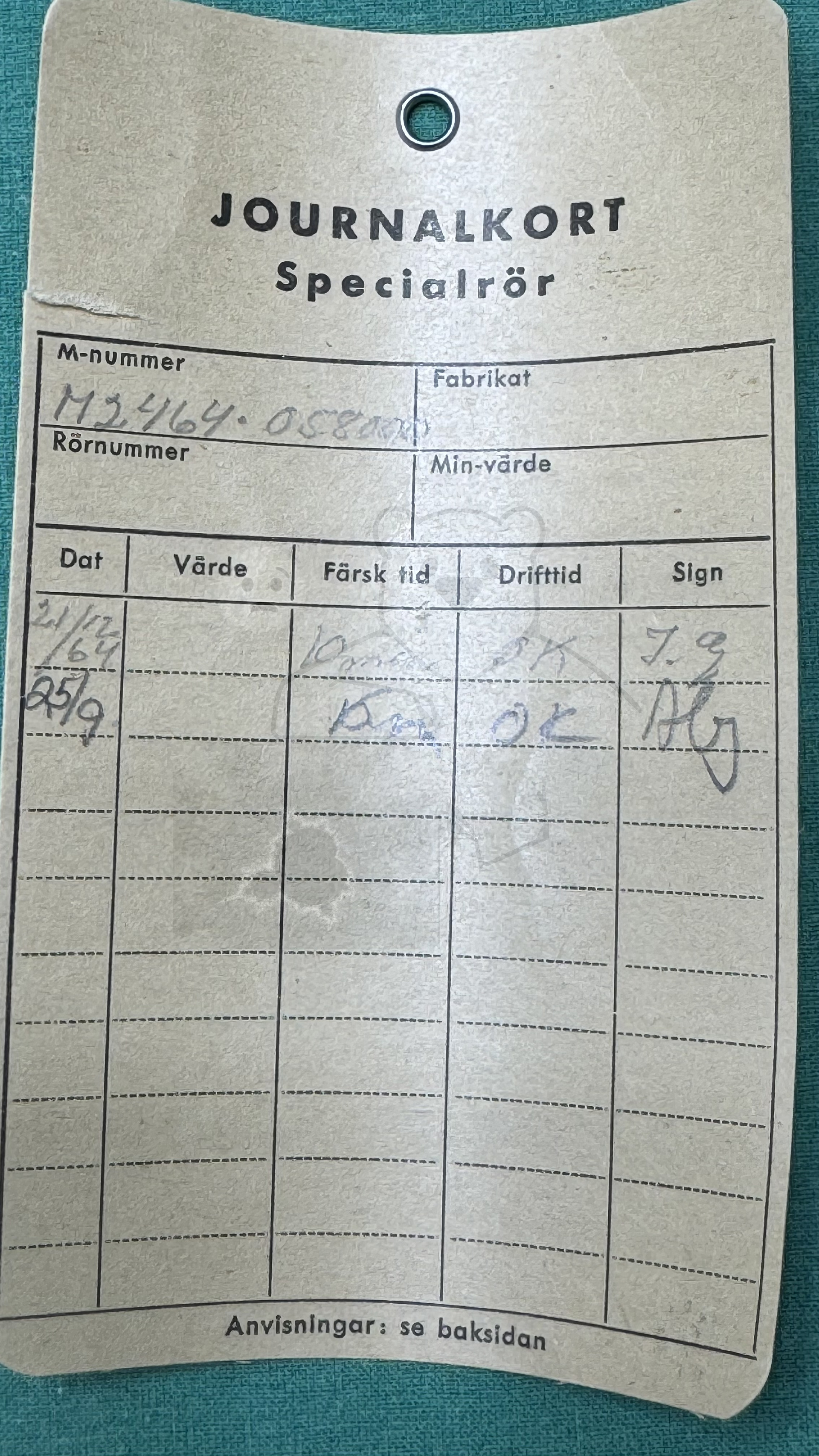 Röhre 4G1000 #4622 Röhrenbegleitkarte Bild 2