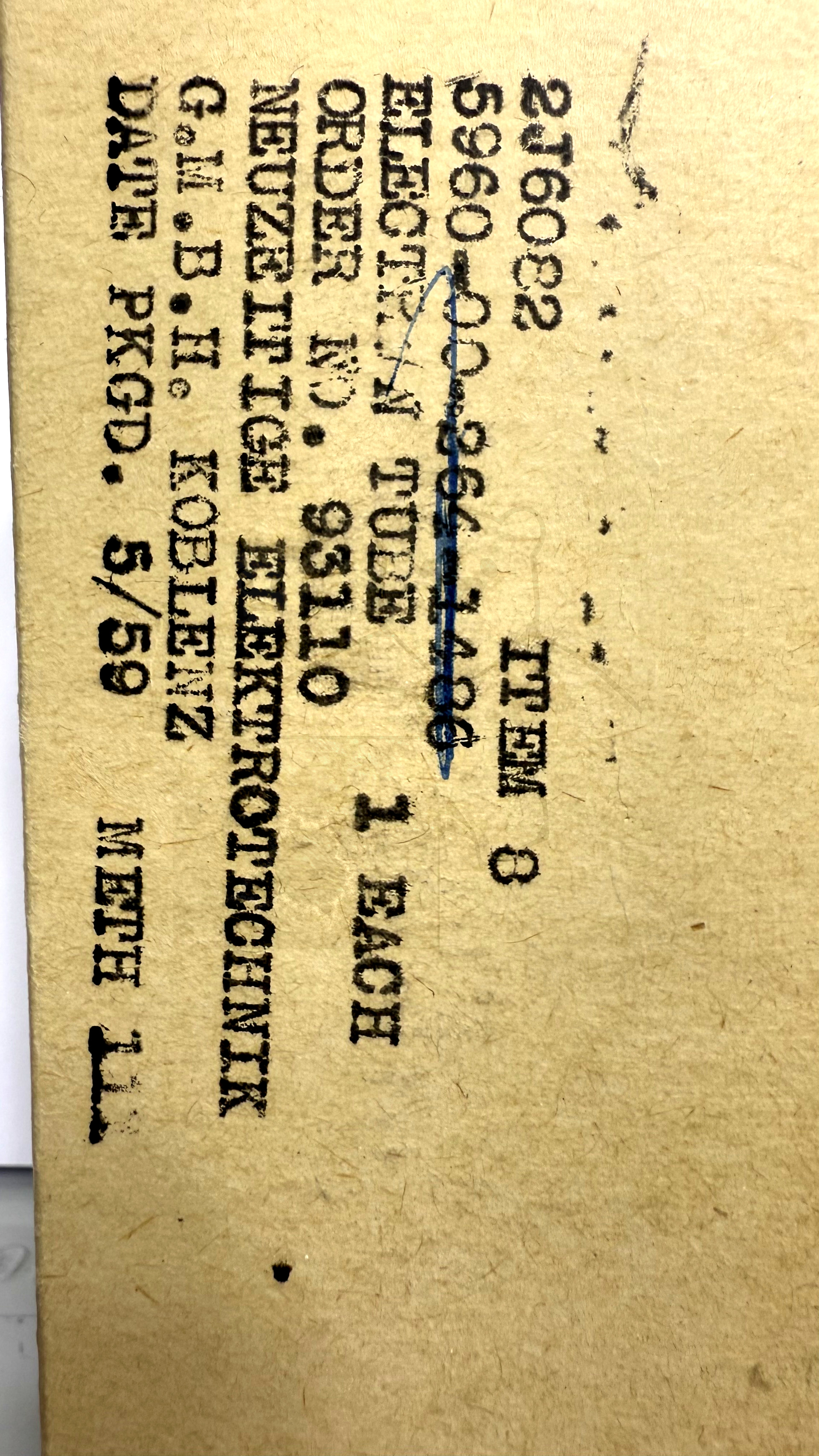 Röhre 6082 #6859 Verpackung Bild 2