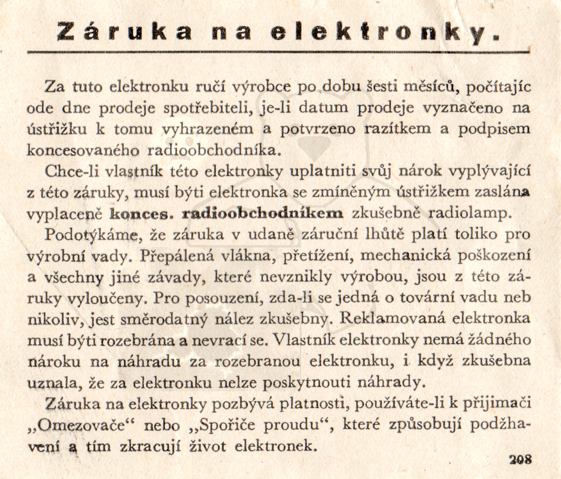 Röhre AD100 #7240 Packungsbeilage fĂŒr Polnischen Export