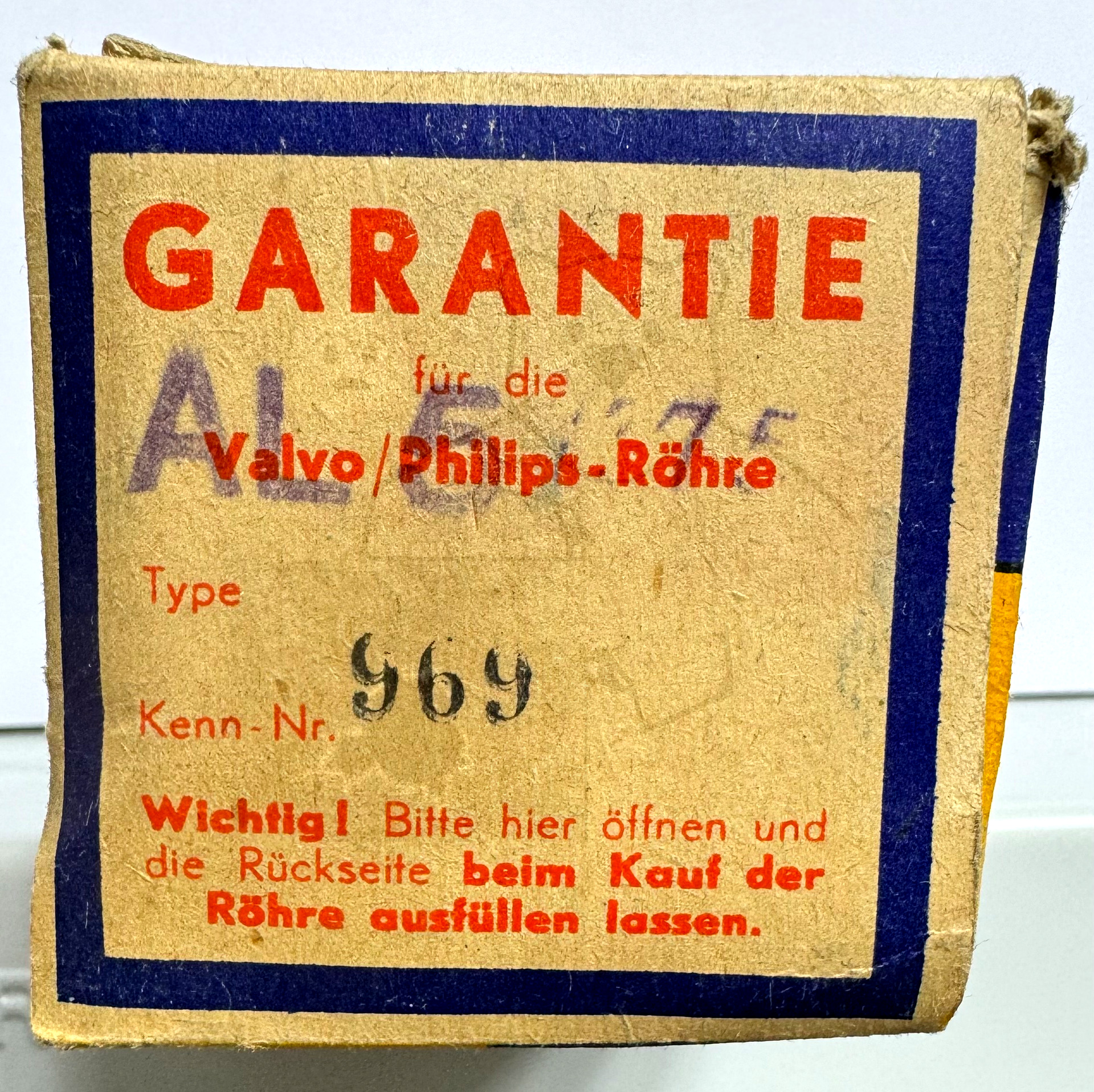 Röhre AL5-375 #0110 Verpackung Bild 5