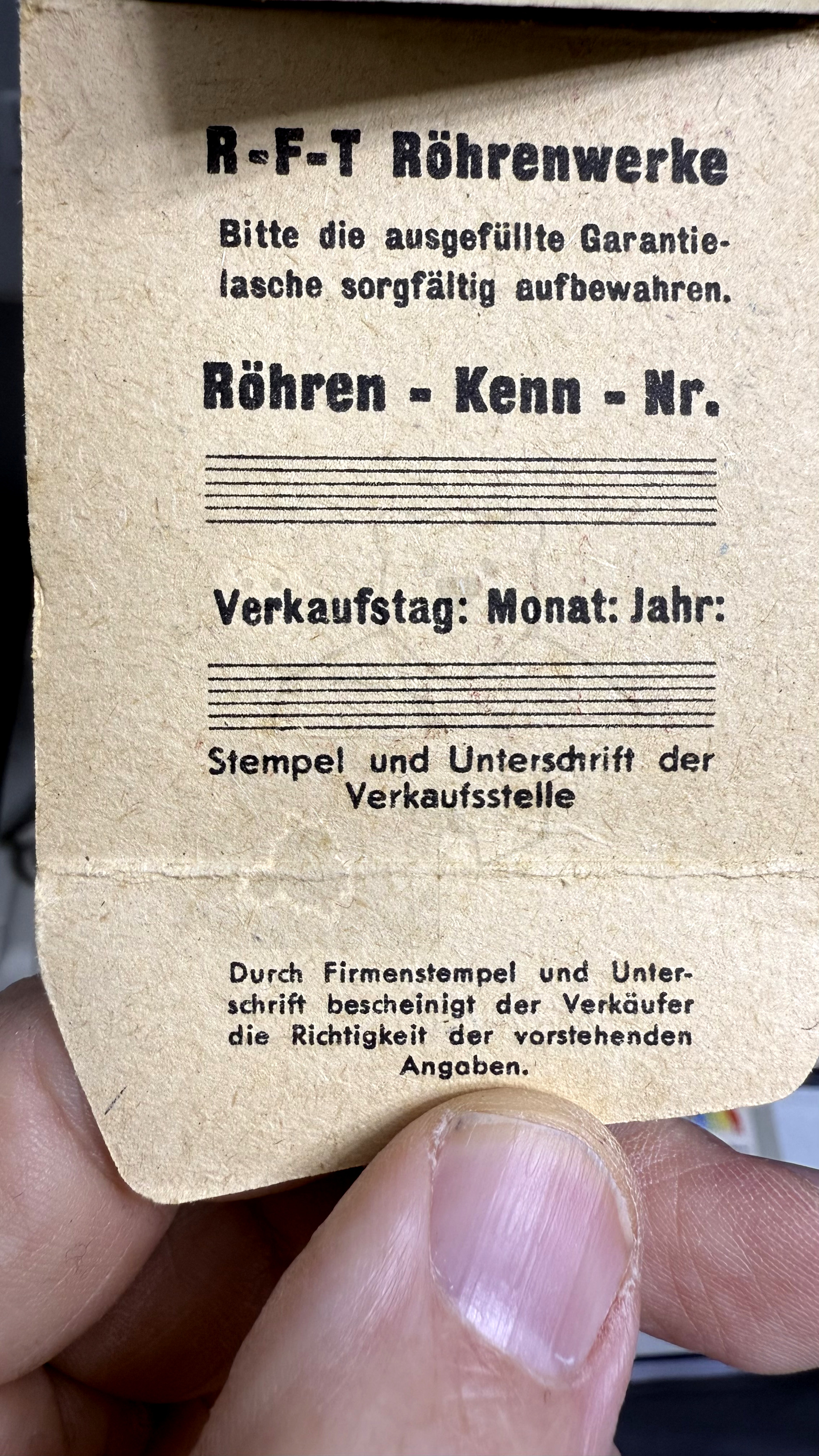 Röhre Aa #3273 Verpackung Bild 1