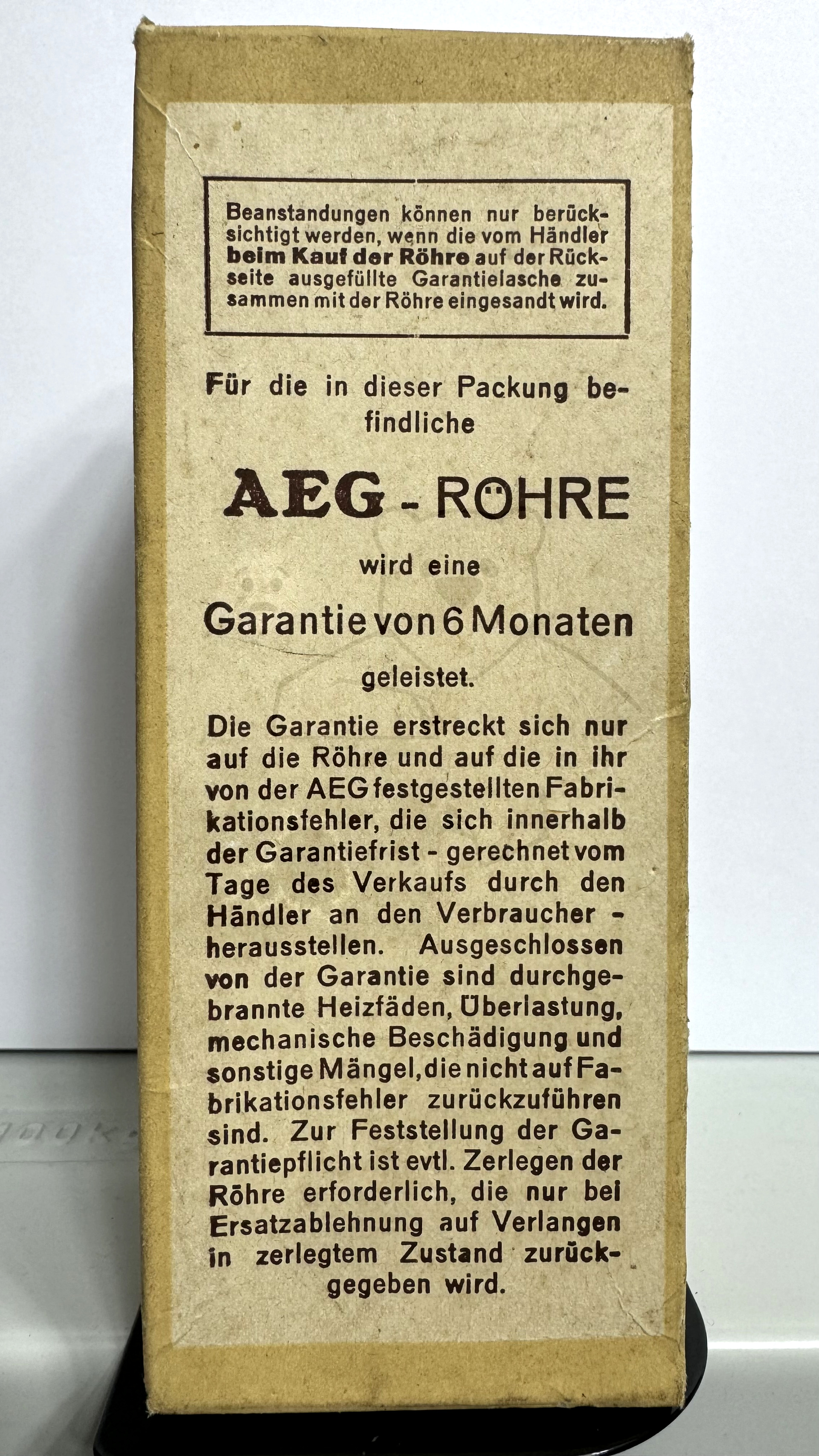 Röhre Bi IV #6445 Verpackung Bild 3