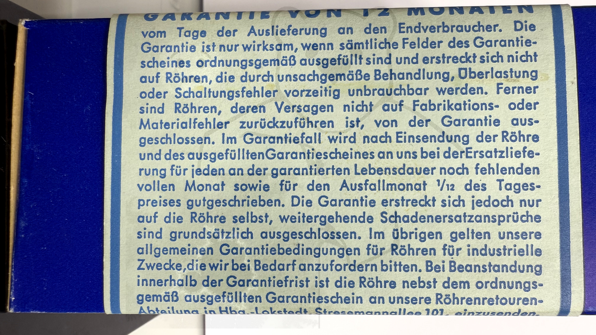 Röhre E1T #0328 Verpackung Bild 9