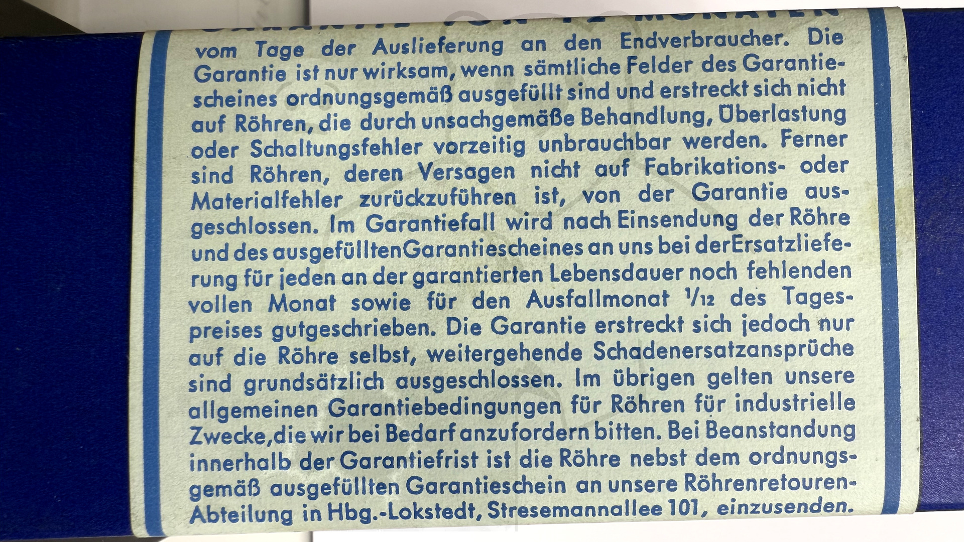 Röhre E1T #0387 Verpackung Bild 10