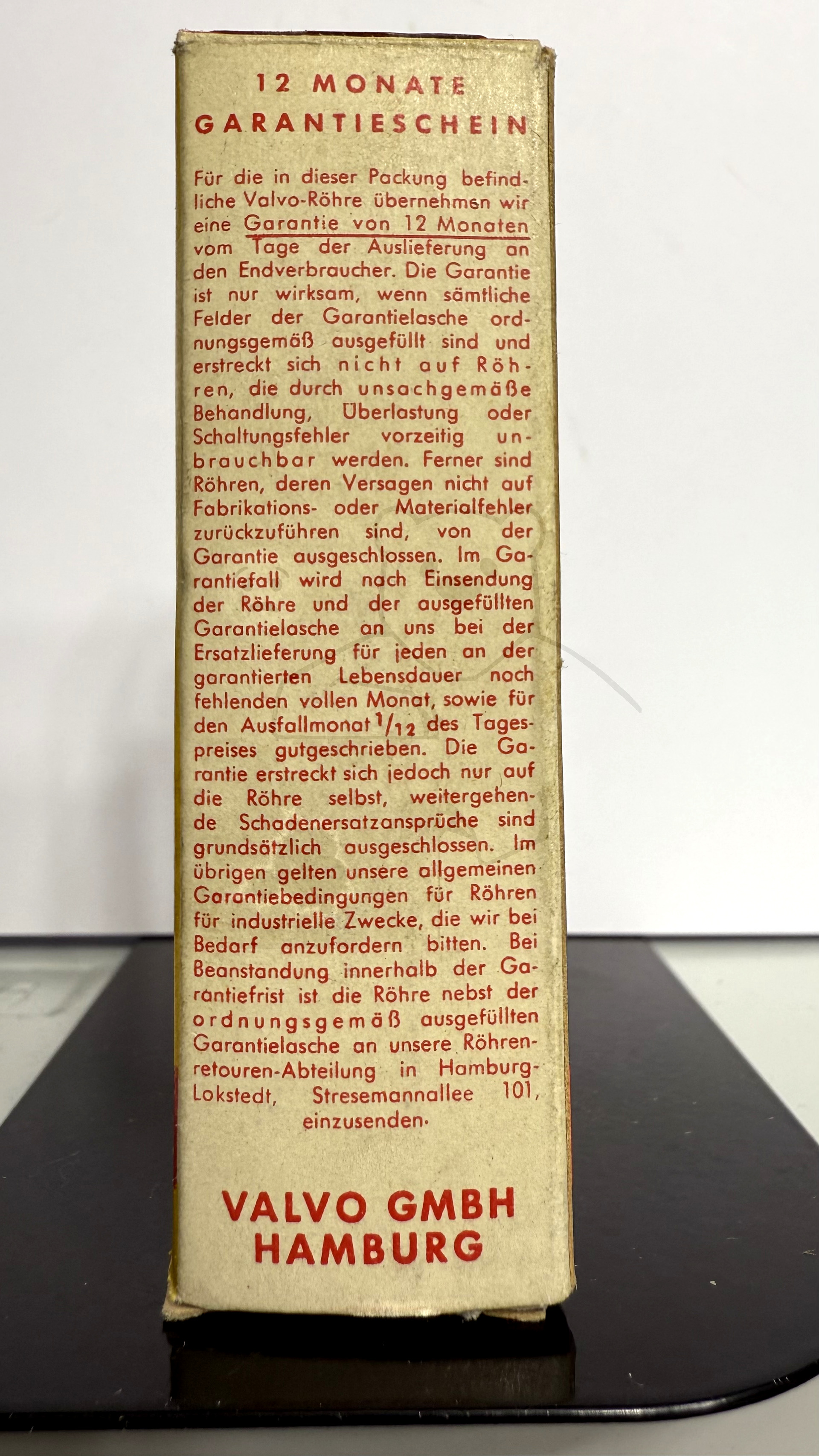 Röhre E80CC #3385 Verpackung Bild 2