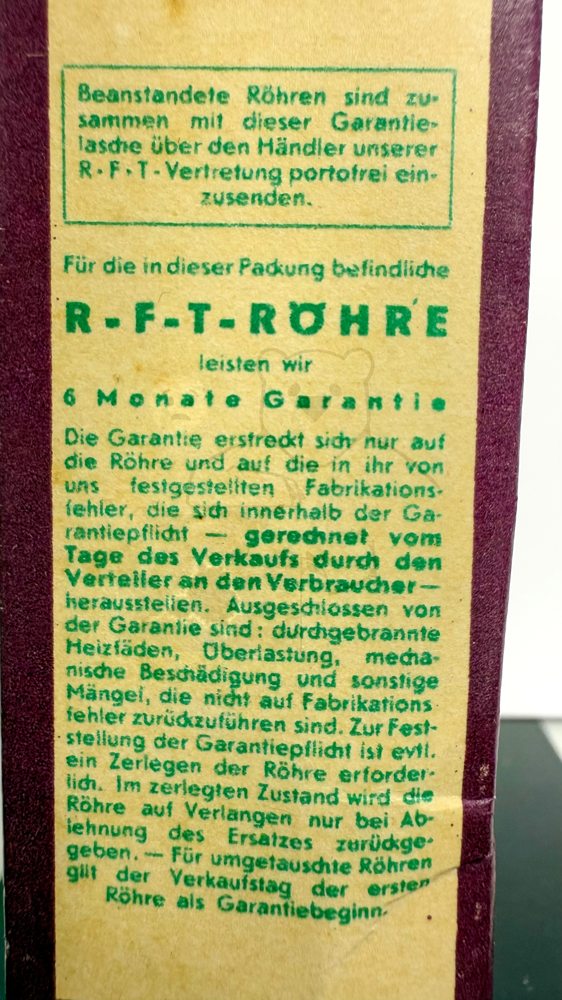 Röhre EA961 #3619 Verpackung Bild 6