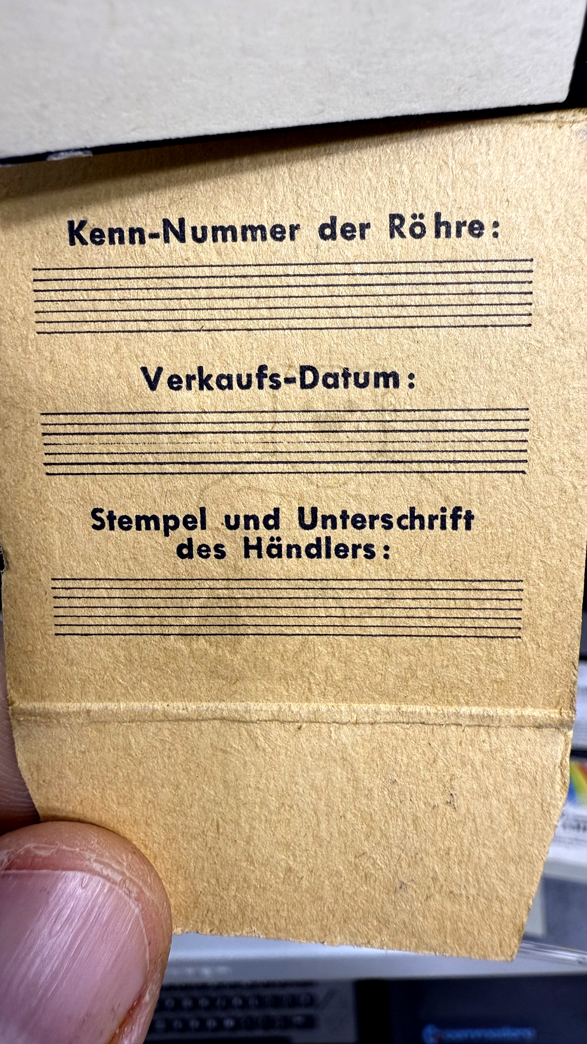 Röhre ECH4 #6856 Verpackung Bild 1