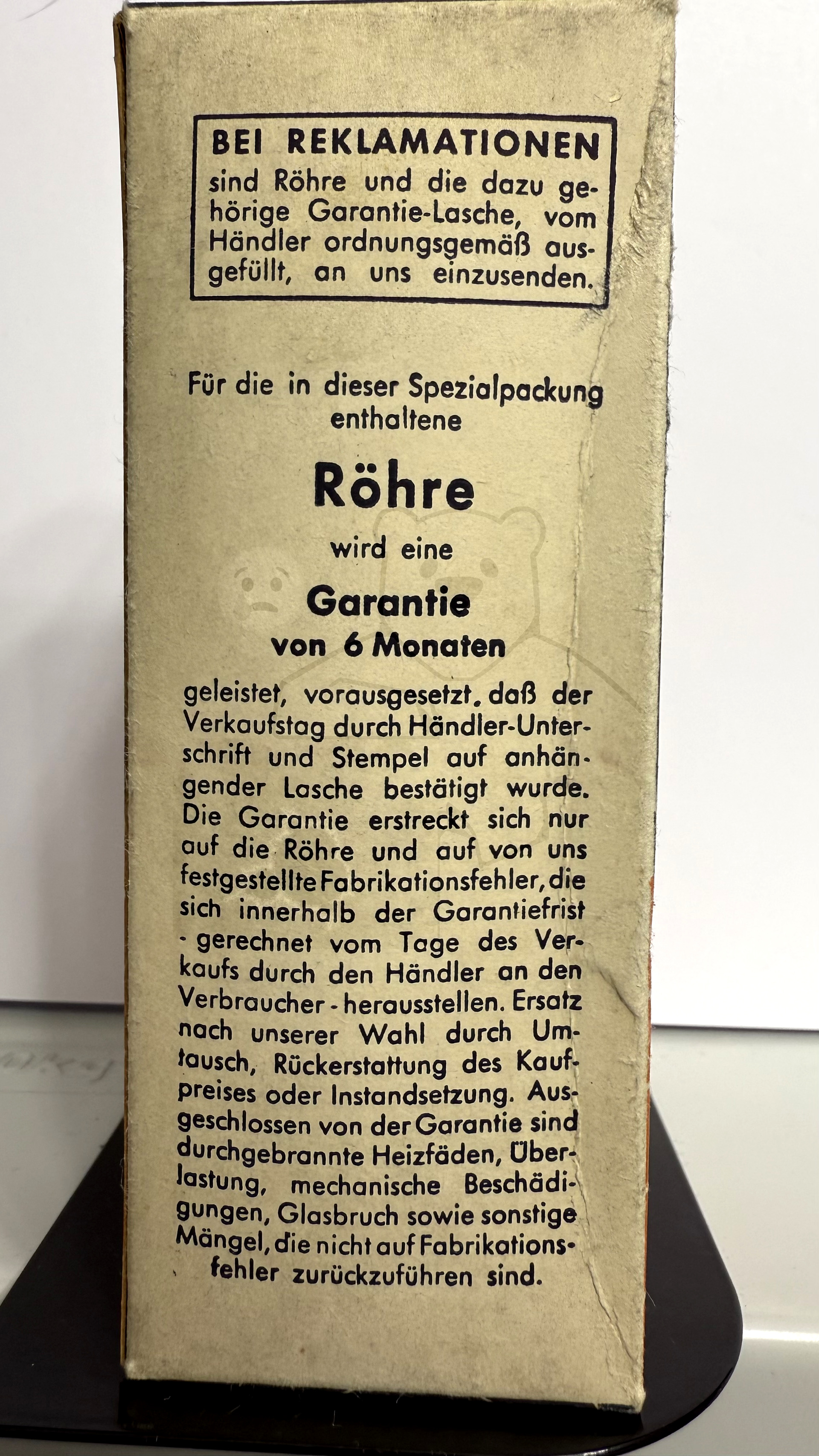 Röhre ECH4 #6856 Verpackung Bild 5