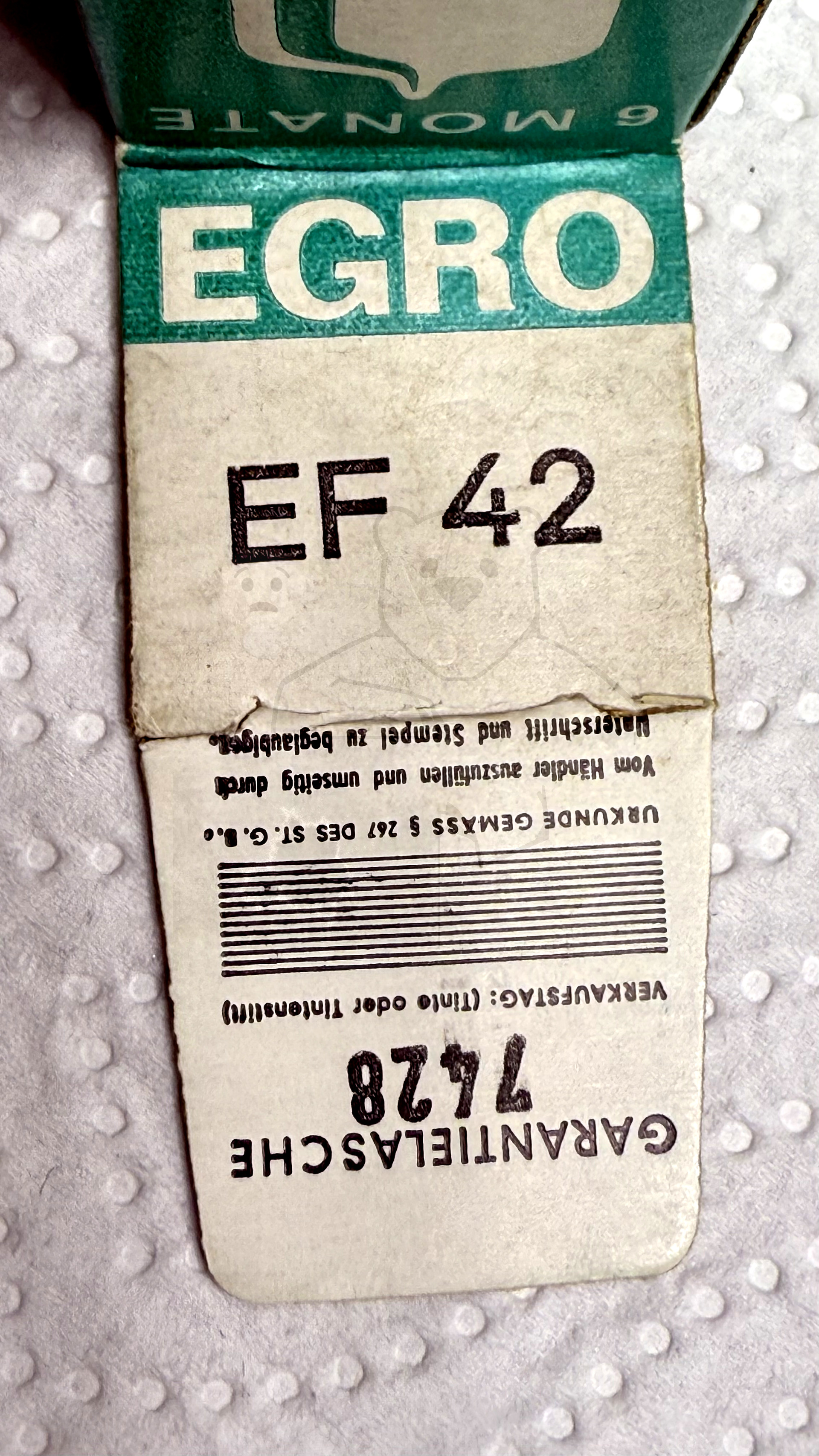 Röhre EF42 #3876 Verpackung Bild 1