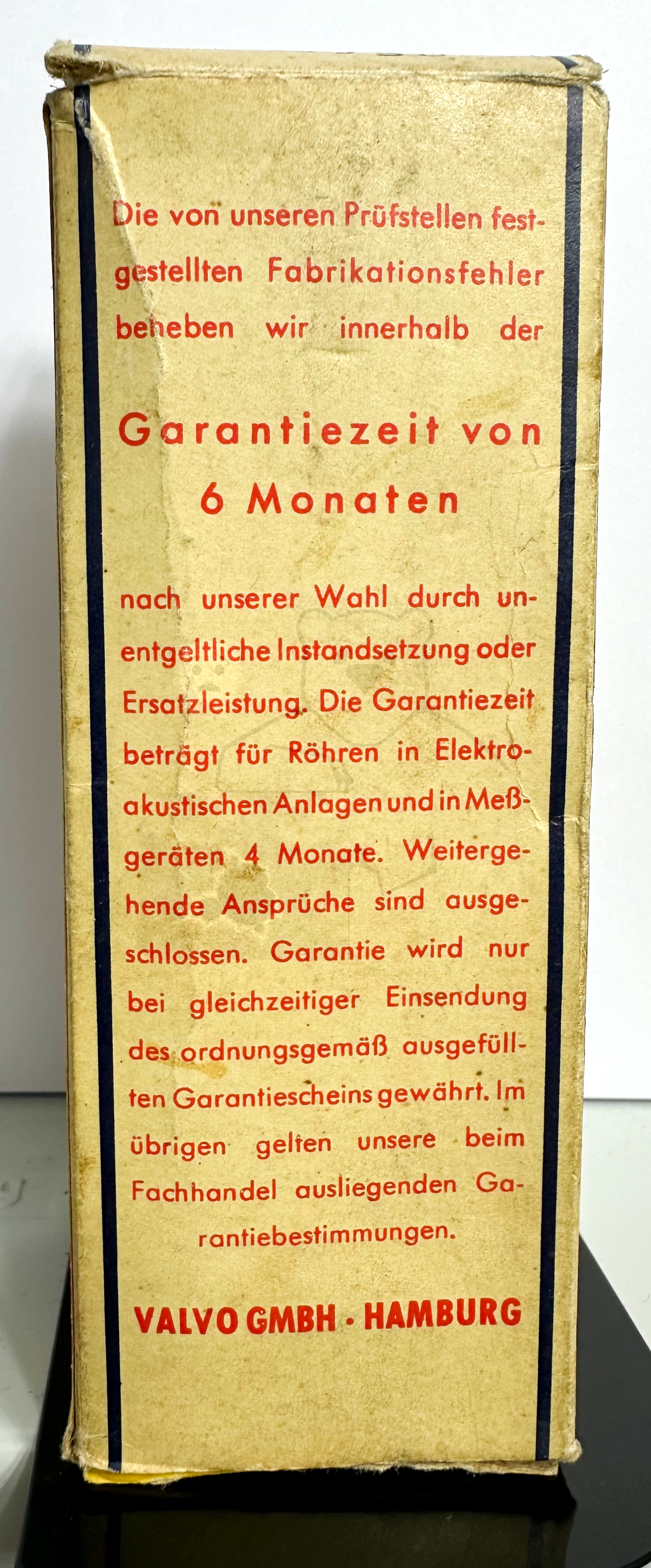 Röhre EL6 Spez. #7230 Verpackung Bild 2