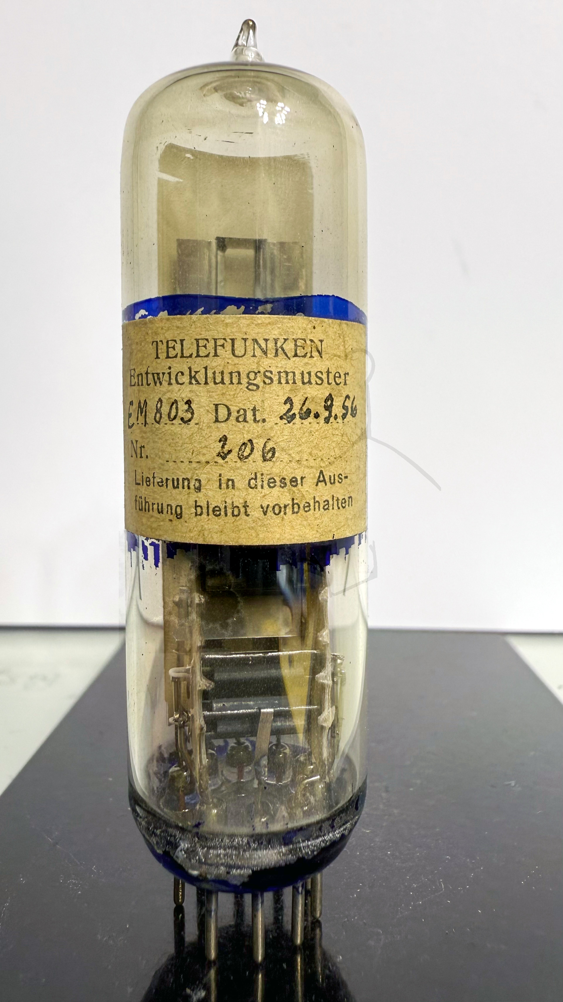 Röhre EM803 Entwicklungsmuster vom 26-09-1956 #7774 Bild 01