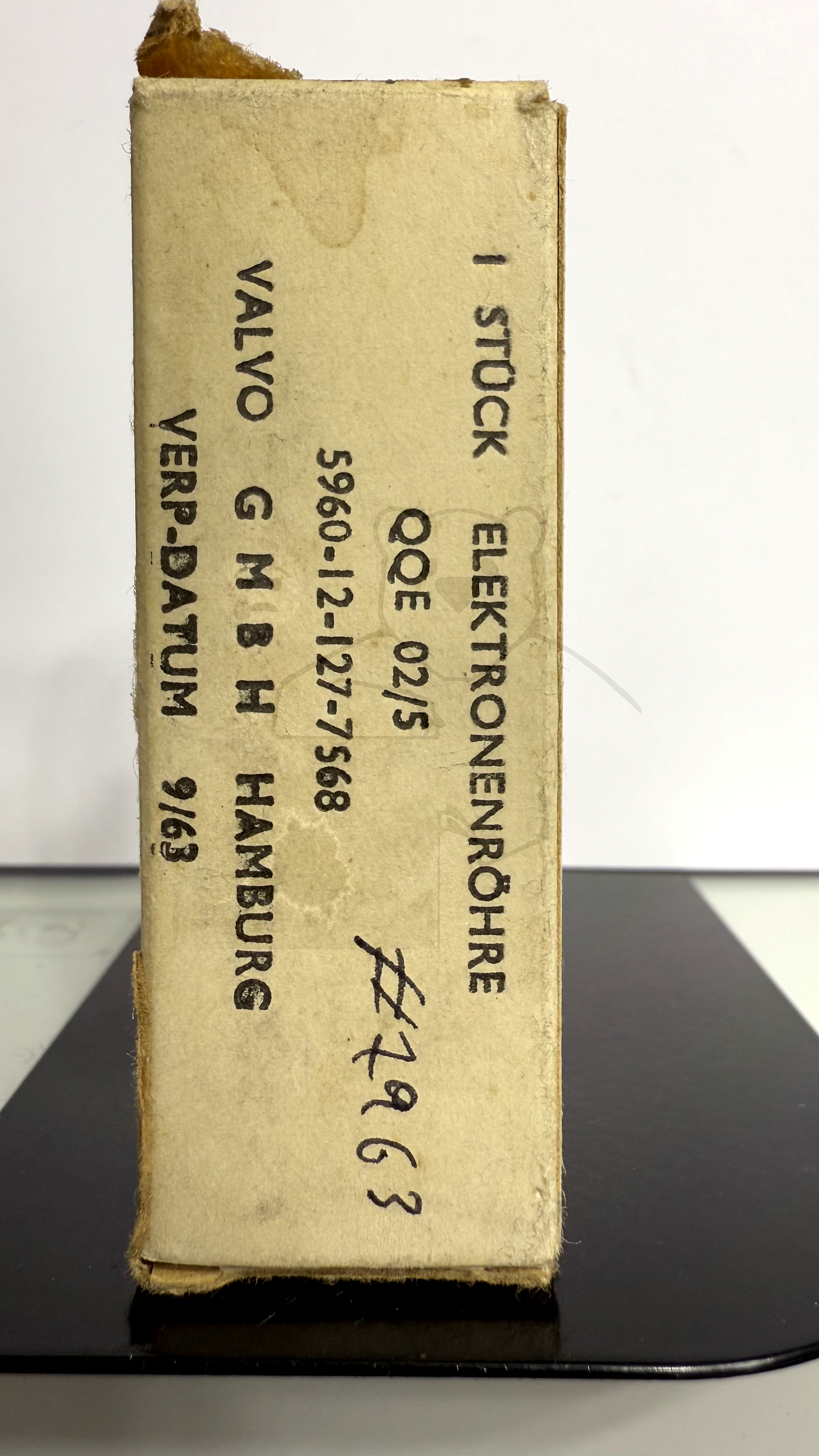 Röhre QQE02-5 #7963 Verpackung Bild 1