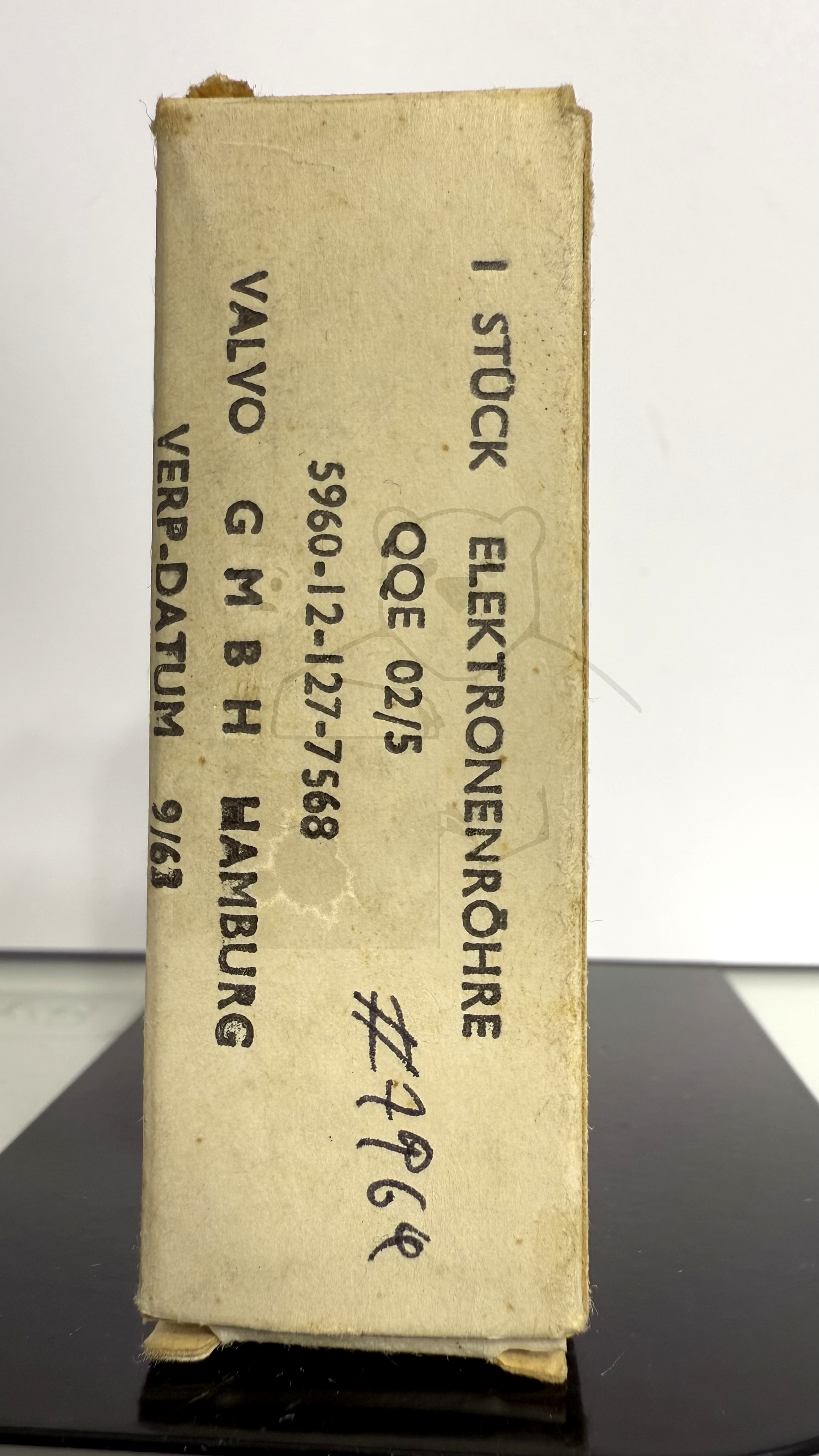 Röhre QQE02-5 #7964 Verpackung Bild 1