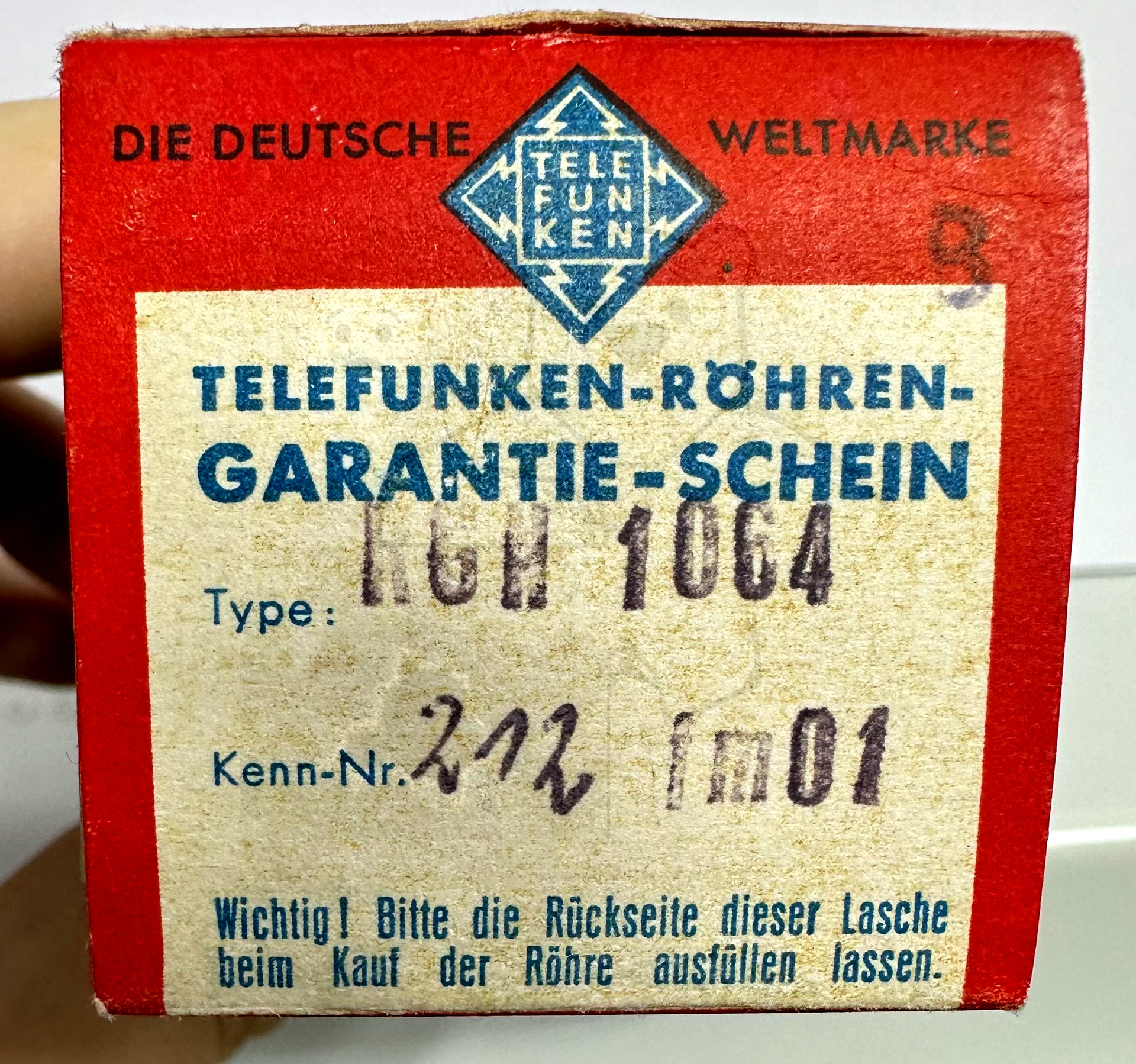 Röhre RGN1064 #3507 Kleine Bauform Verpackung Bild 5
