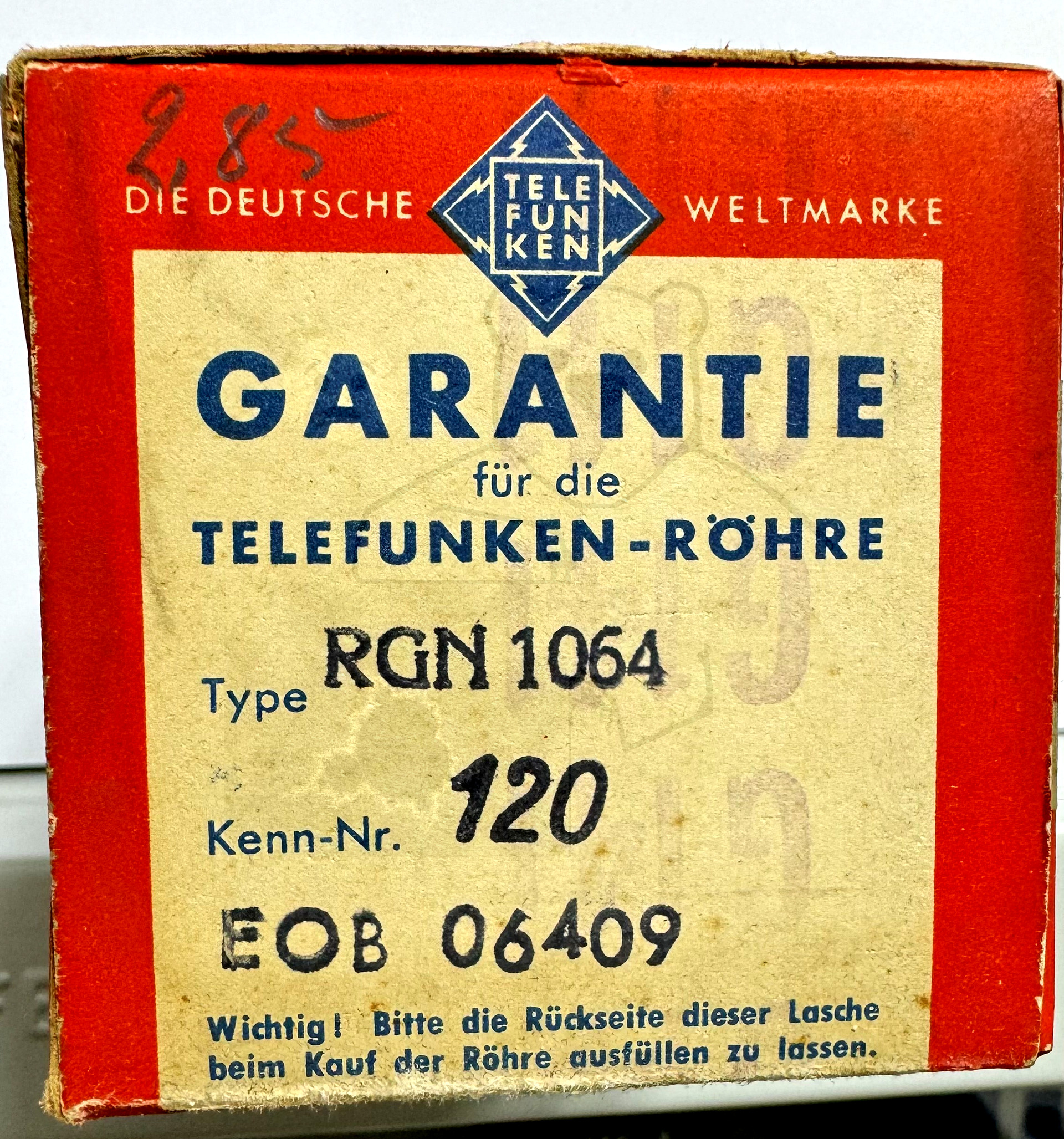 Röhre RGN1064 #6703 Verpackung Bild 3