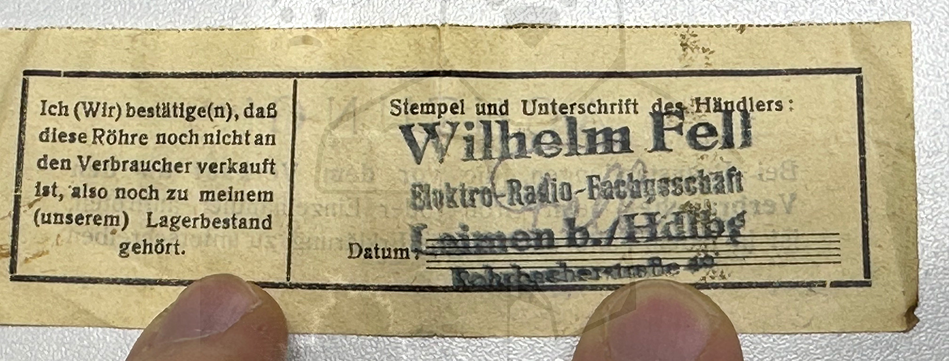 Röhre RV12P2000 #4636 Verpackung Hinweis Bild 1