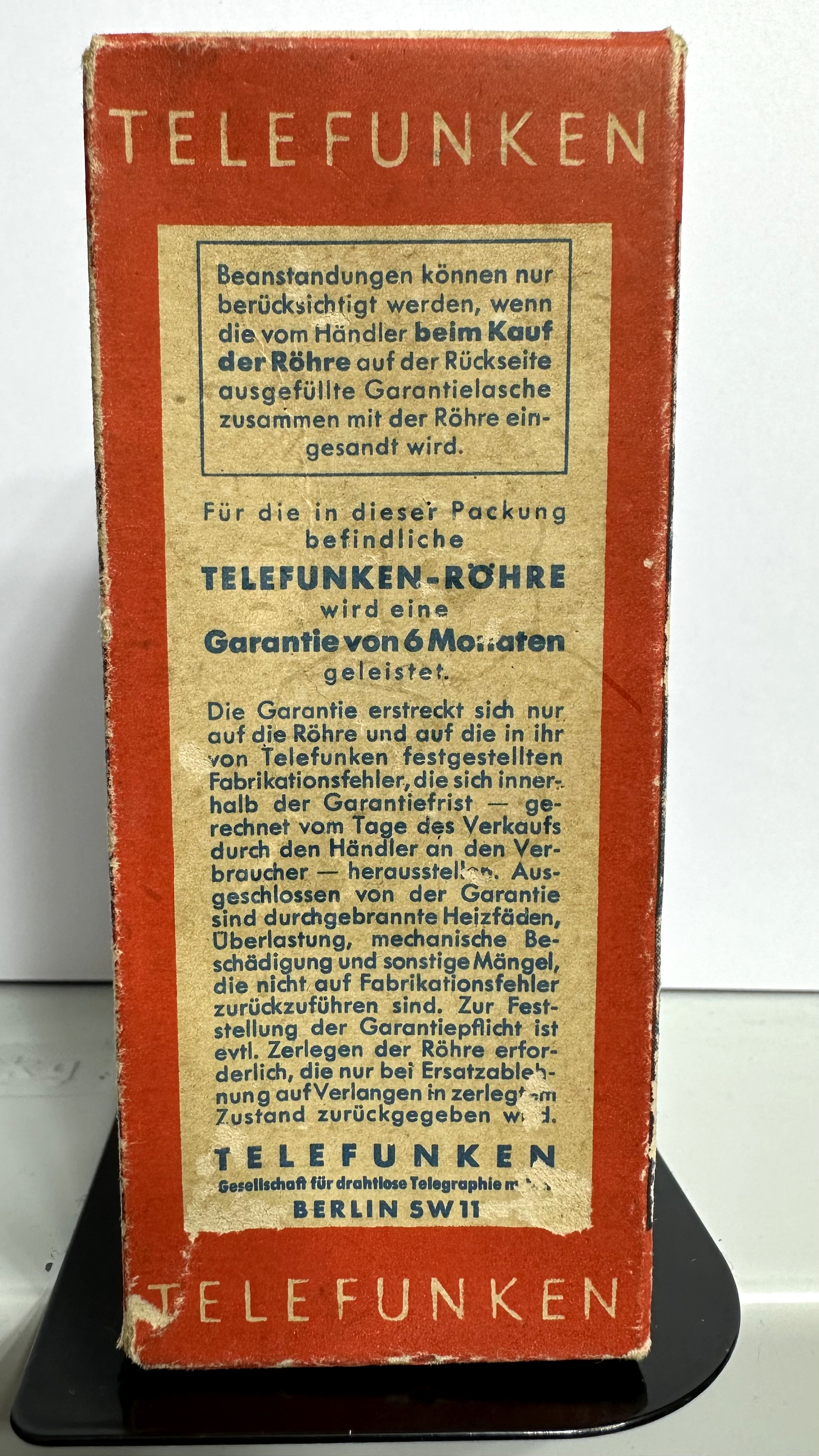 Röhre VY1 #4808 Verpackung Bild 3