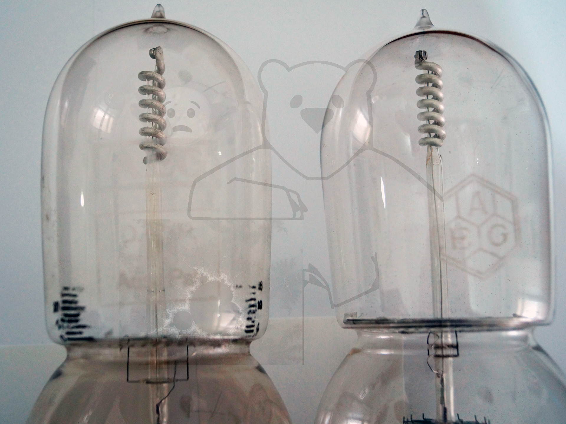 Vergleich zweier Original Liebenröhren Seriennummer 'Ss990' und 'Ss145' - Bild 08