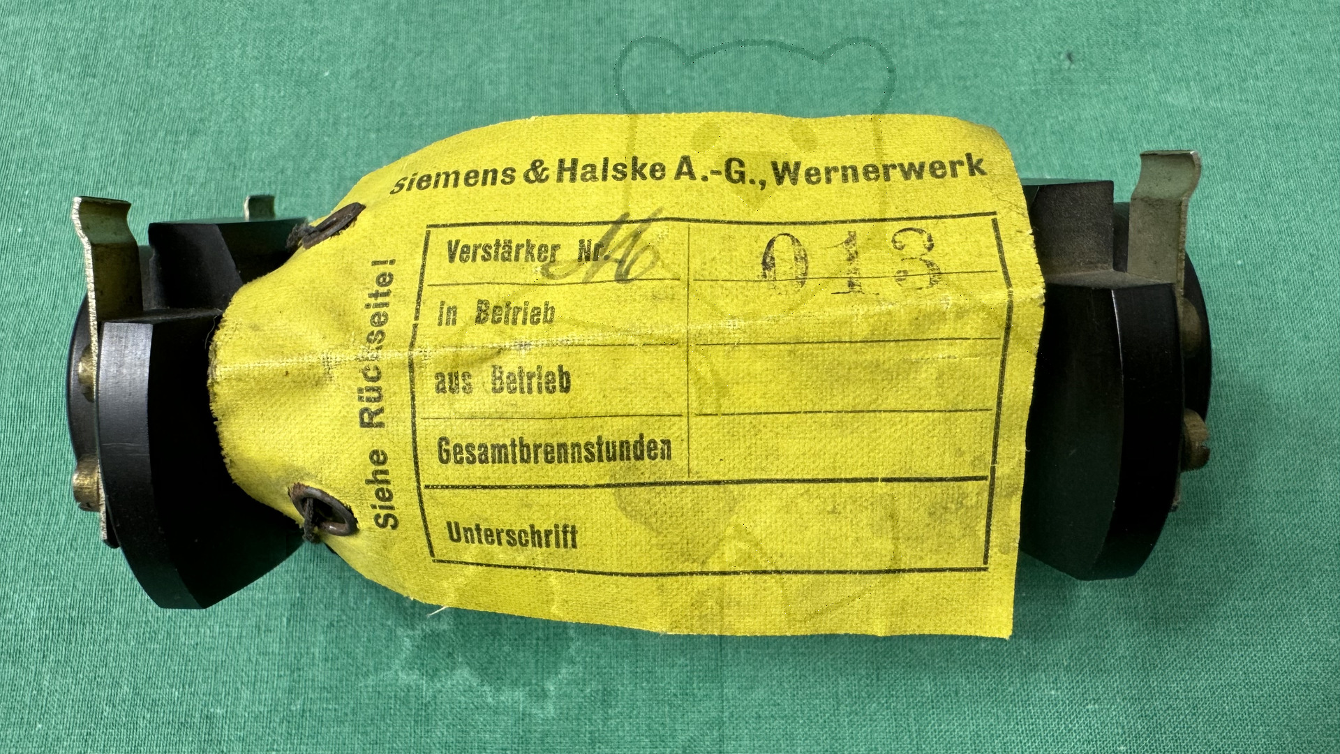 Röhre M Poströhre Siemens #7773 Banderole Vorderseite